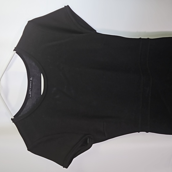 Zara Mermaid Hem, Black Bodycon Dress Sz L - Picture 3 of 7